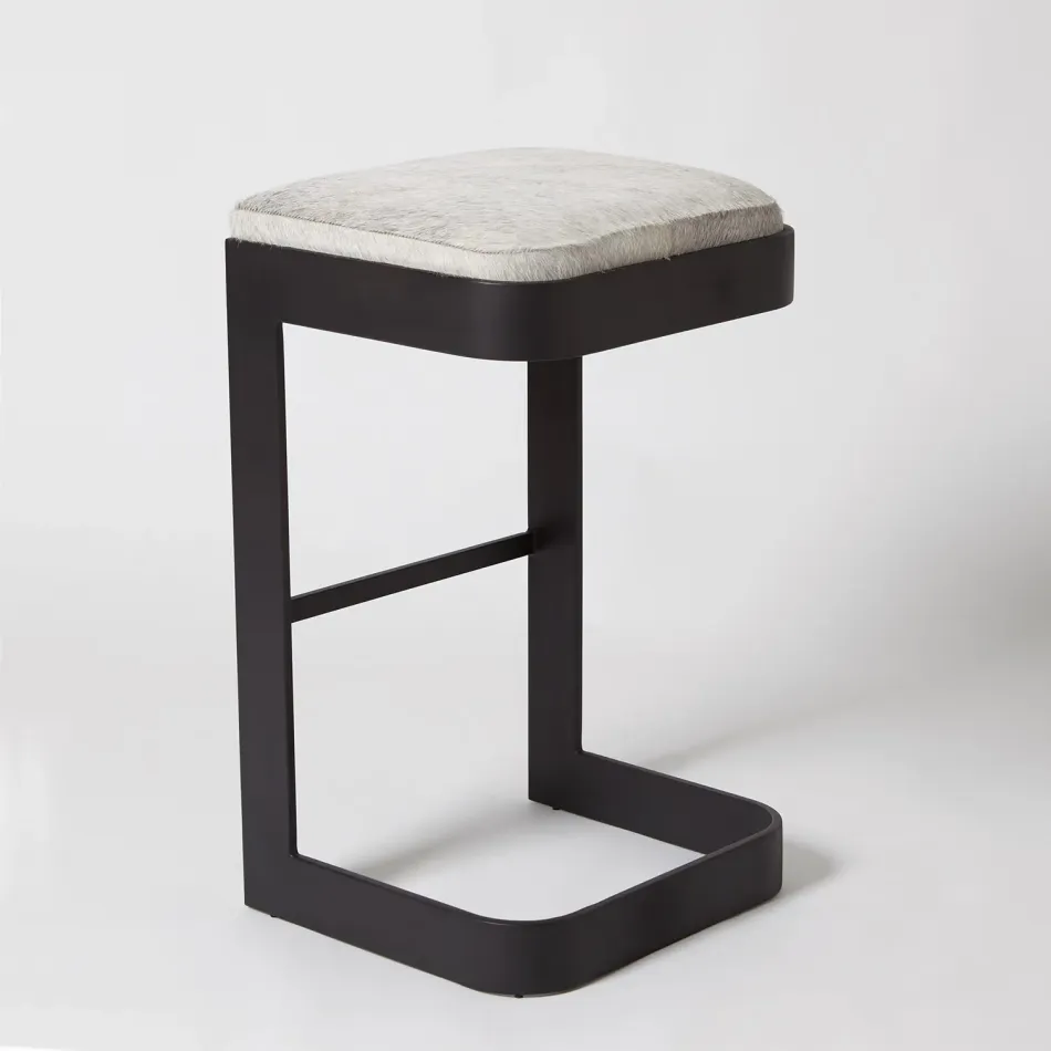 Regan High Bar Stool w/Grey Hair on Hid