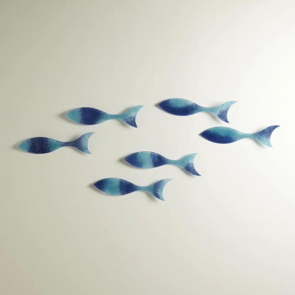 Wall Fish Blue Large, Set of 6