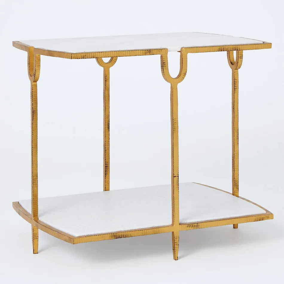 Curve Side Table Gold