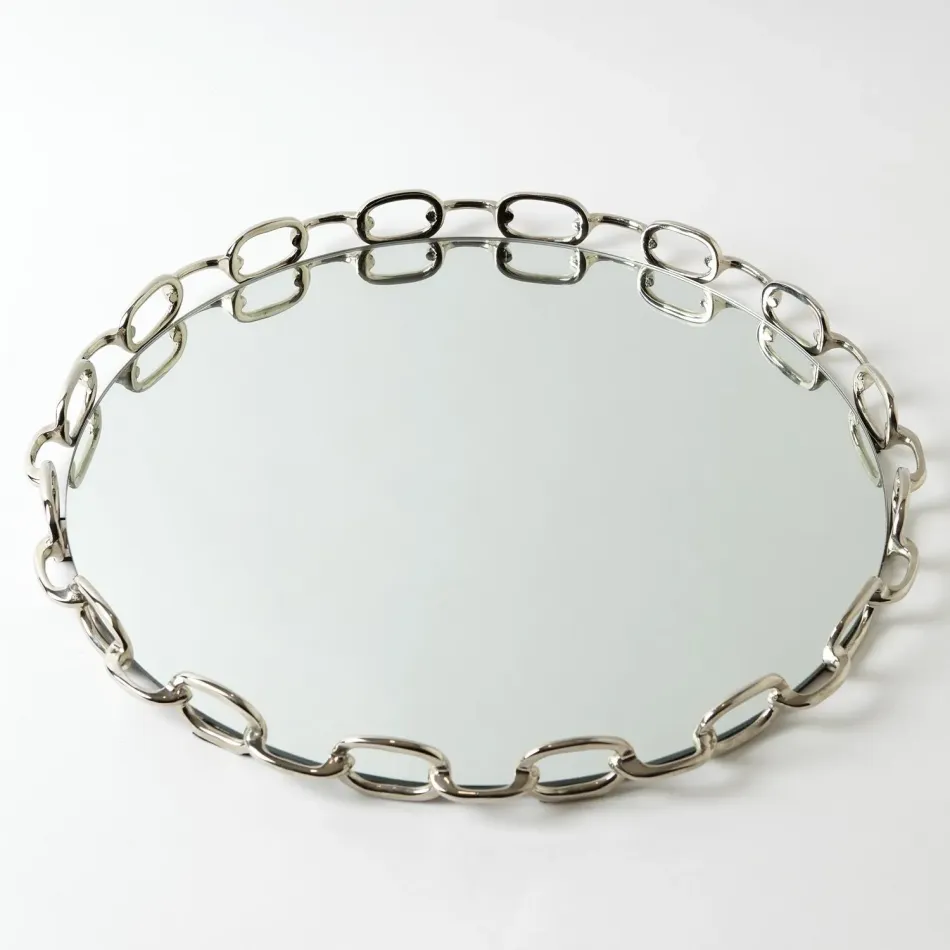 Linked Mirrored Tray Nickel Large