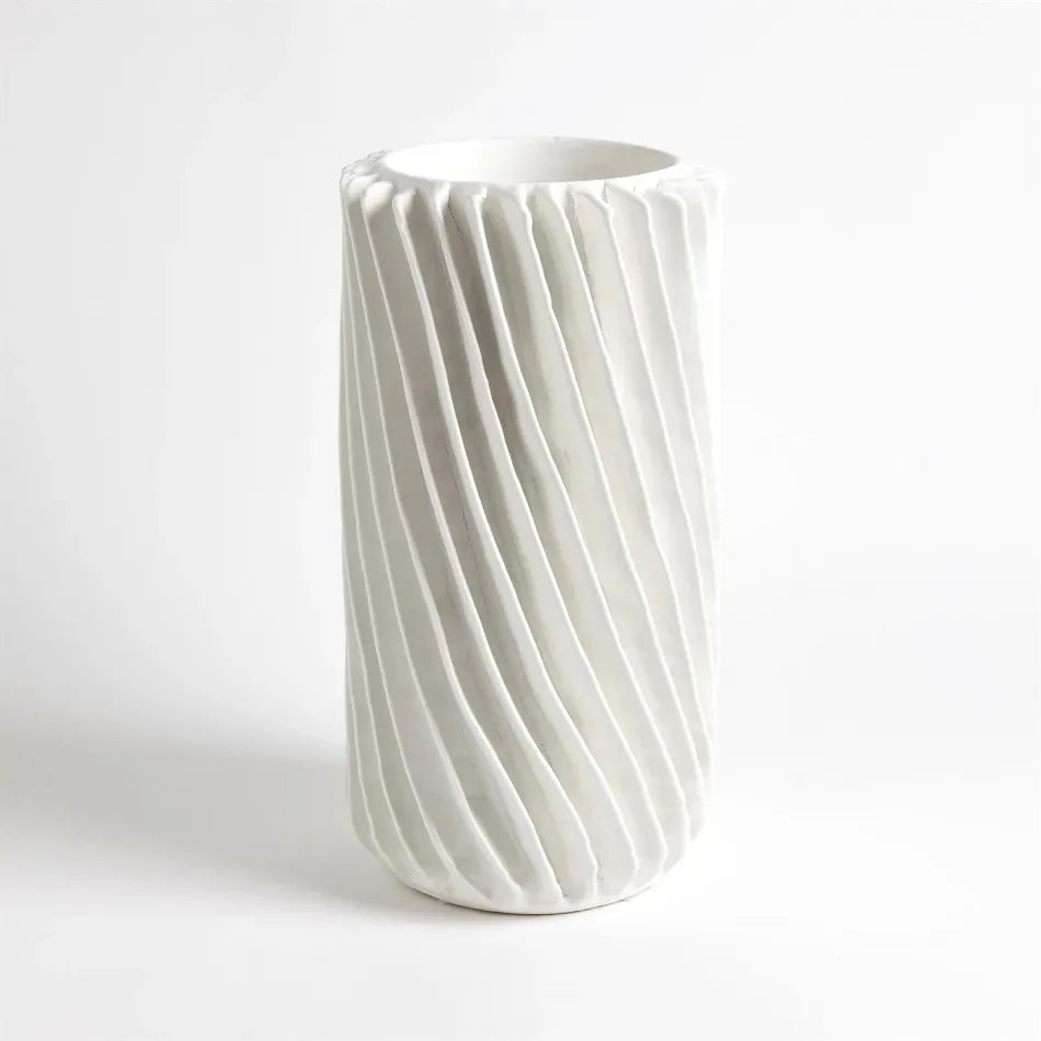 Radiator Swirl Vase Matte White Large