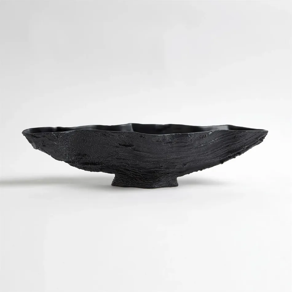 Serpentine Lime Bowl Matte Black