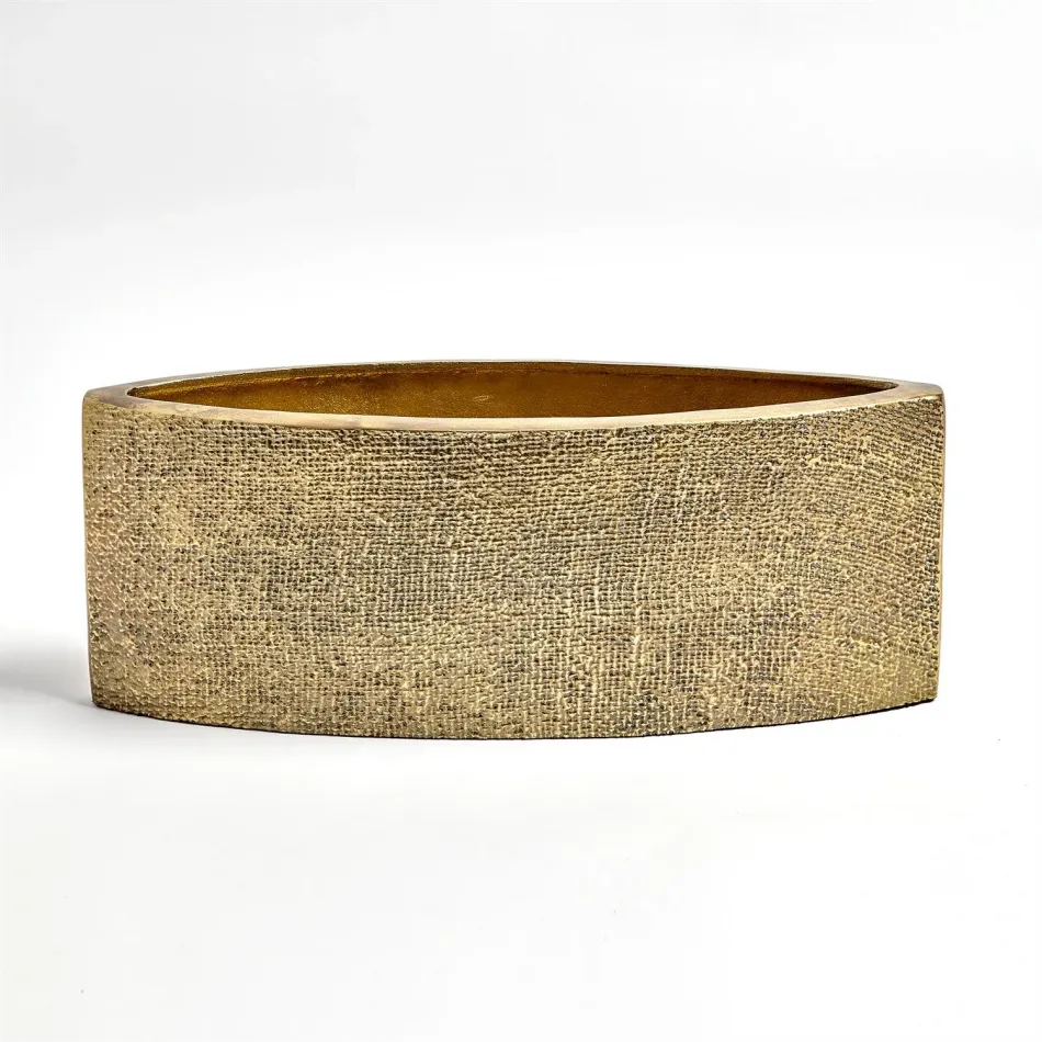 Hemp Etched Planter Brass