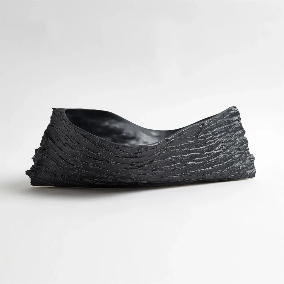 Twisty Japanese Cherry Bowl Matte Black