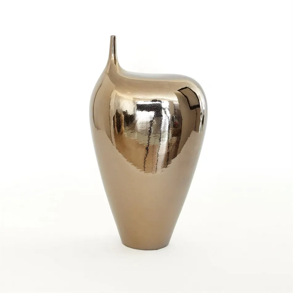 Offset Neck Object Bronze Crackle Medium
