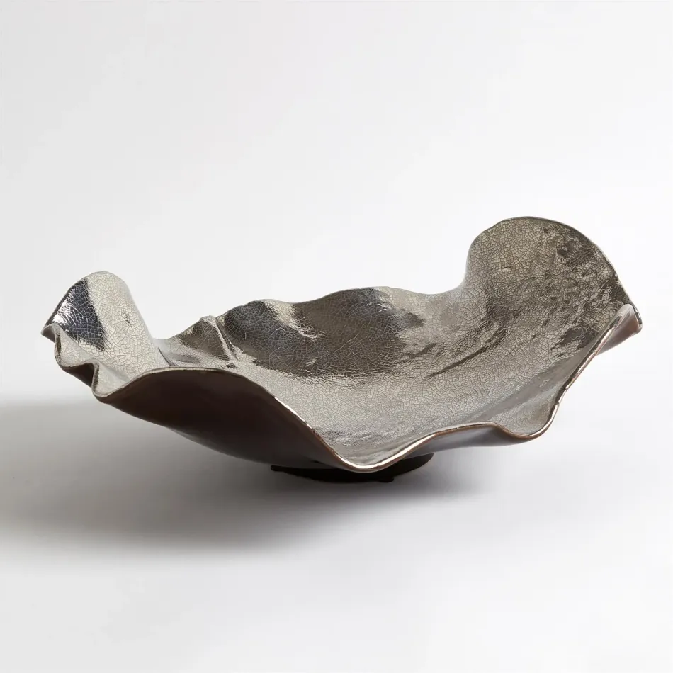 Wave Platter Platinum Crackle