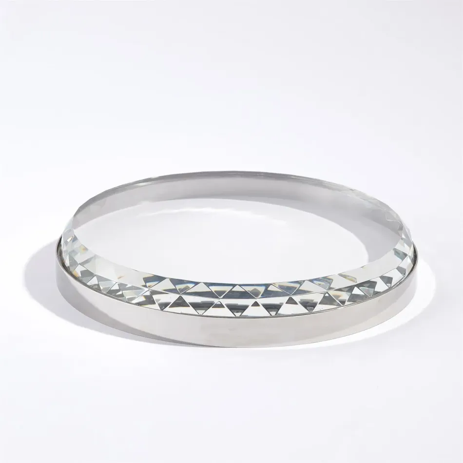Banded Crystal Tray Nickel