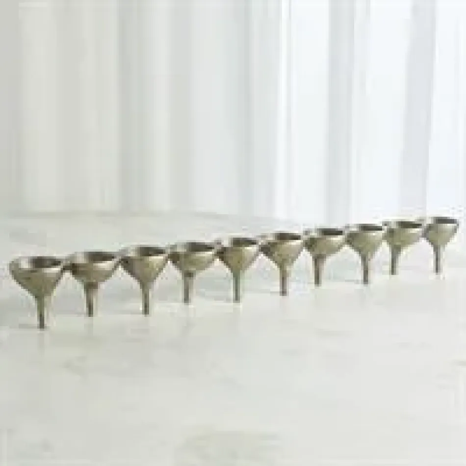 Ten T Lite Holders Nickel