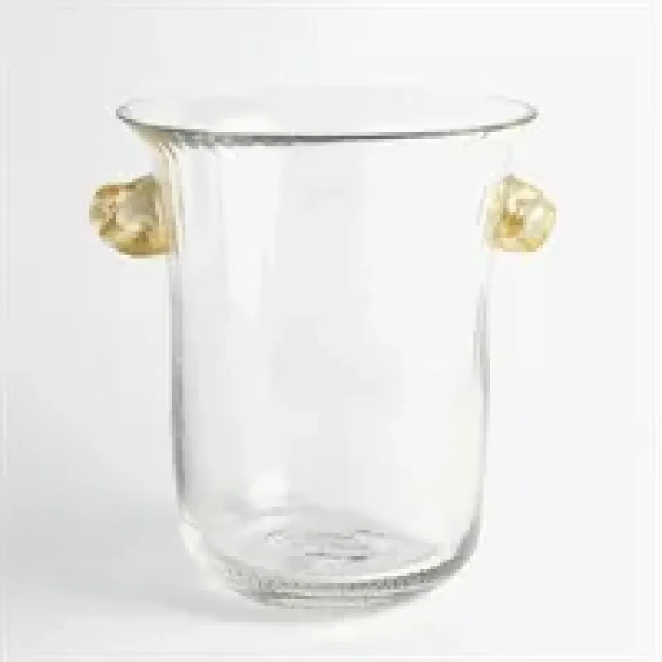 Champagne Ice Bucket w/Gold Knot Handle