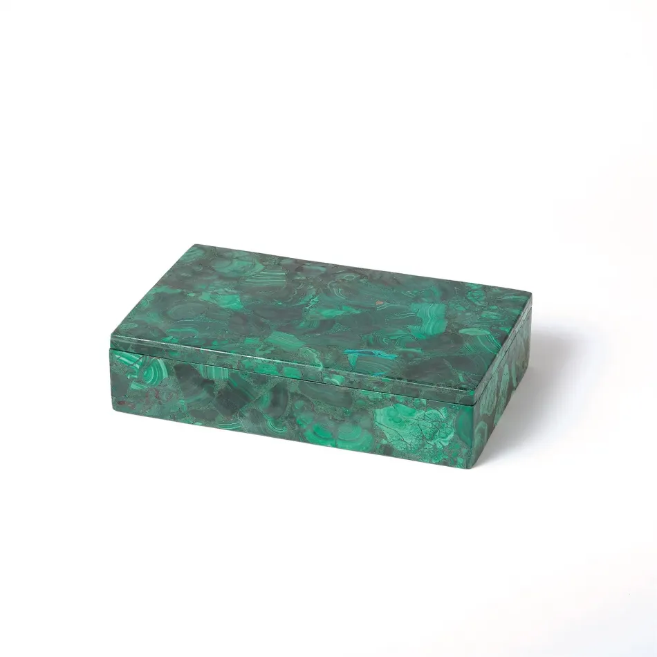 Malachite Stone Box Large