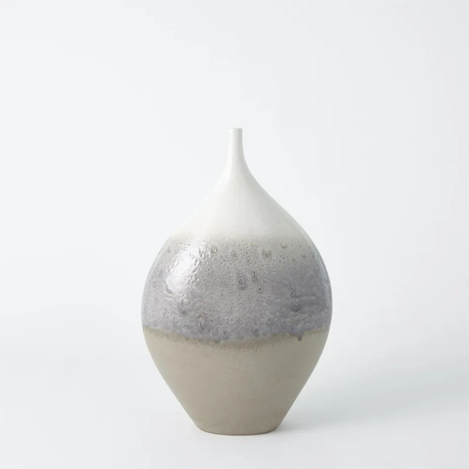 Cream Rises Vase Wide Large