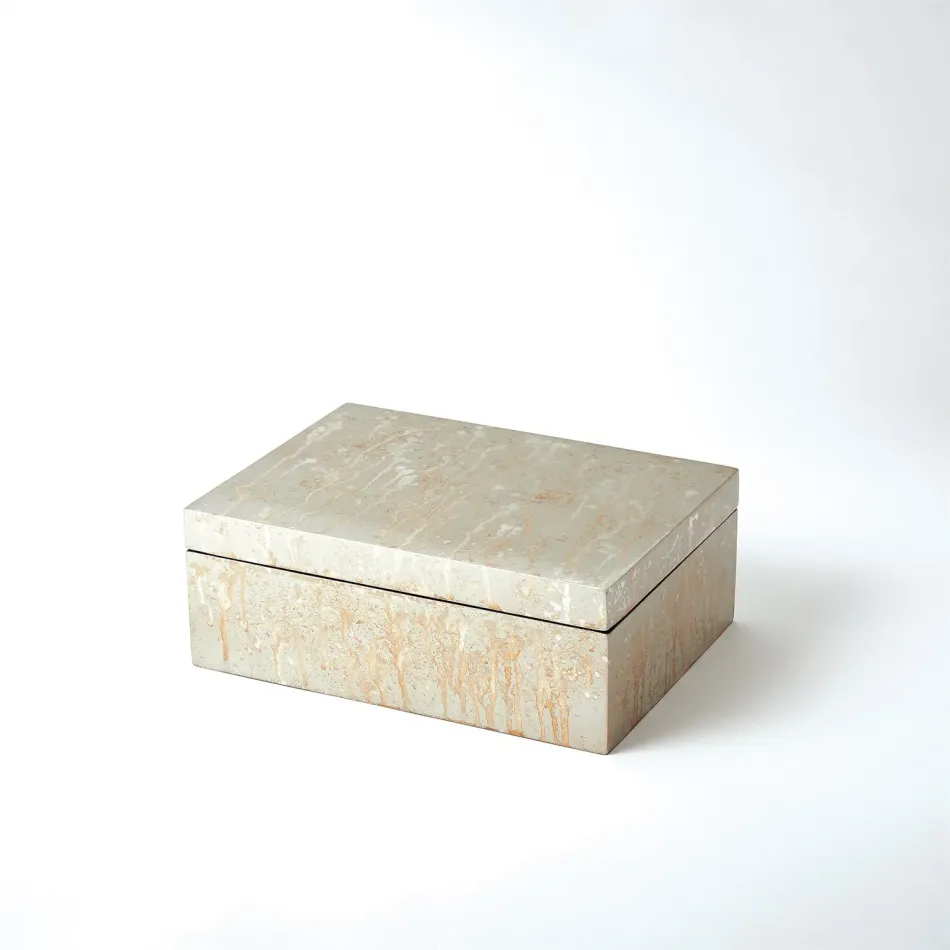 Champagne Silver Leaf Box Large