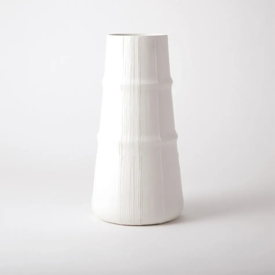 Linen Vase Soft White Large
