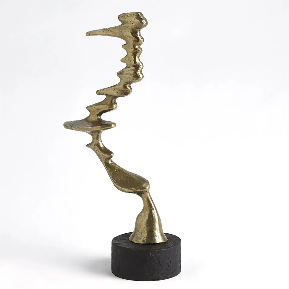 Wind Blown Sculpture Brass Large
