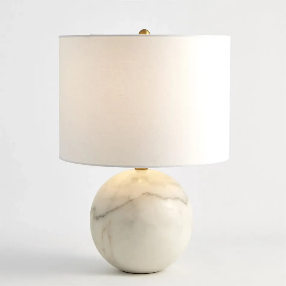 Marble Sphere Lamp White