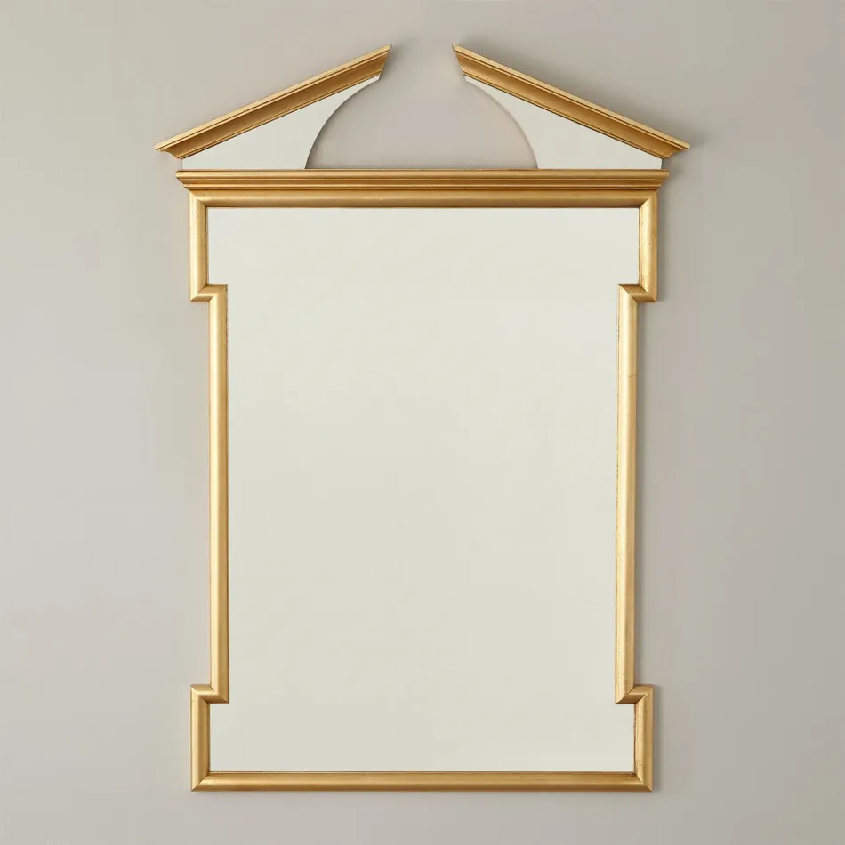Broken Pediment Mirror Gold Leaf