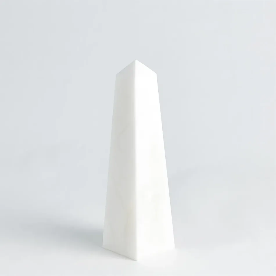 Alabaster Obelisk White Medium