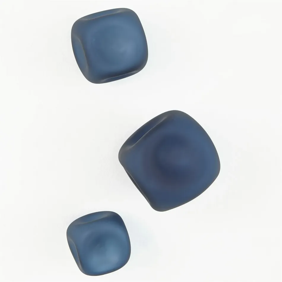 S/3 Wall Rocks Frosted Blue (Set of 3 )