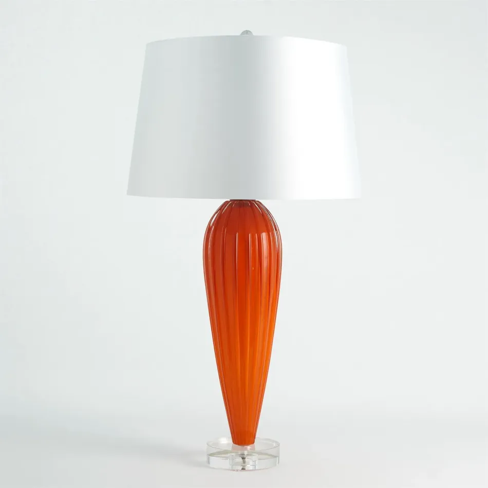 Teardrop Glass Lamp Orange