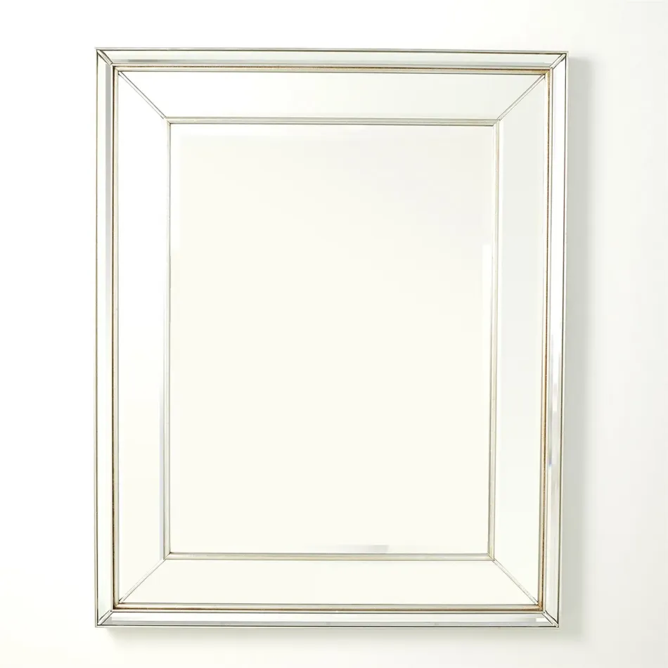 Bevel on Bevel Mirror Silver Leaf