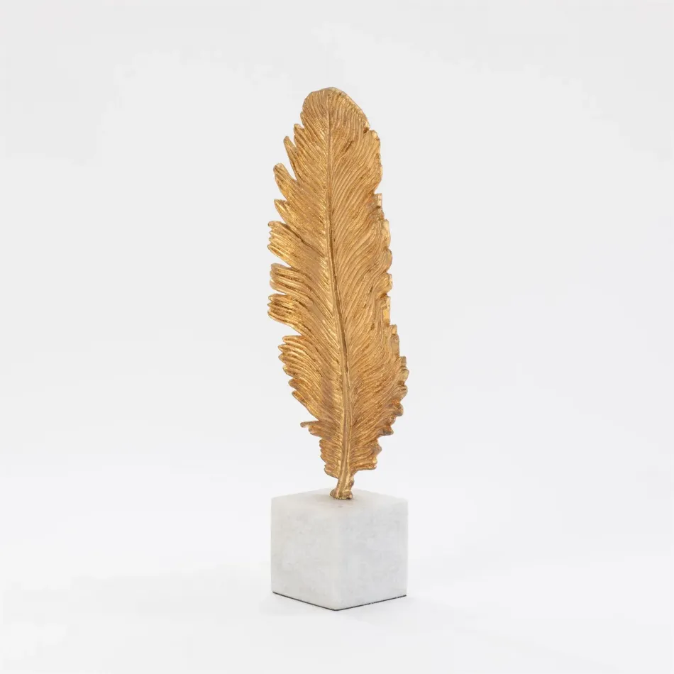 Feather Quill Sculpture Gold