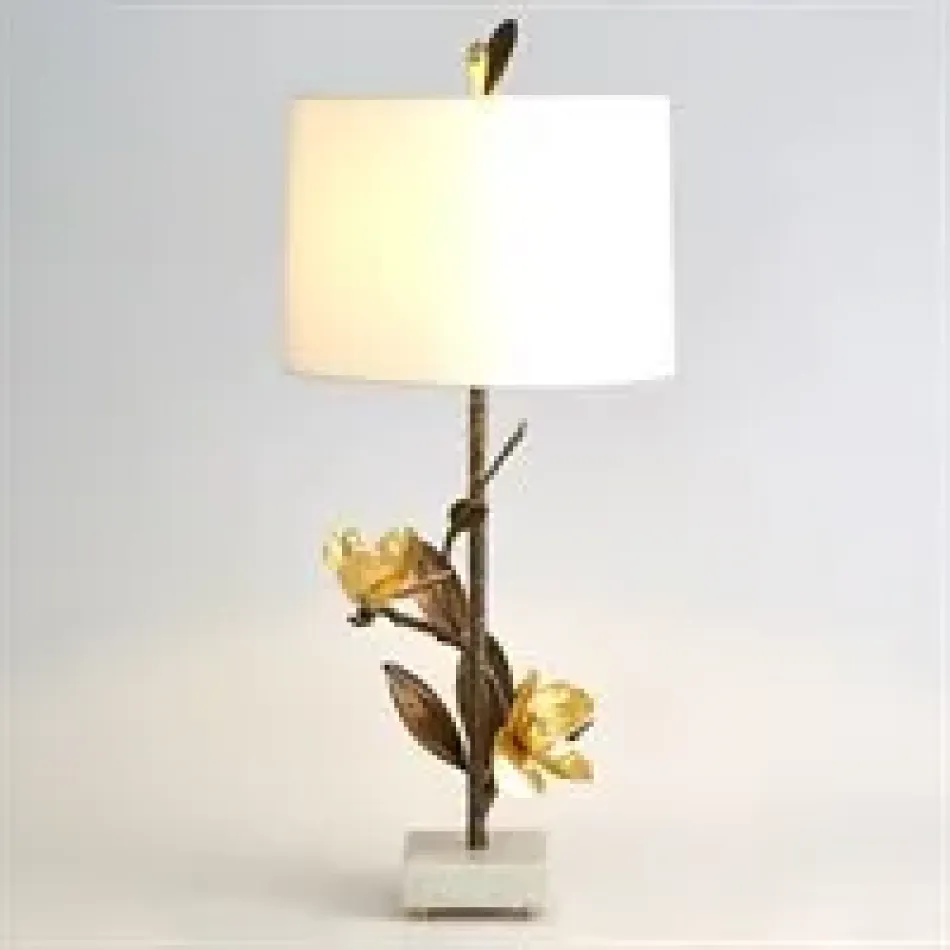 Magnolia Flower Table Lamp Left