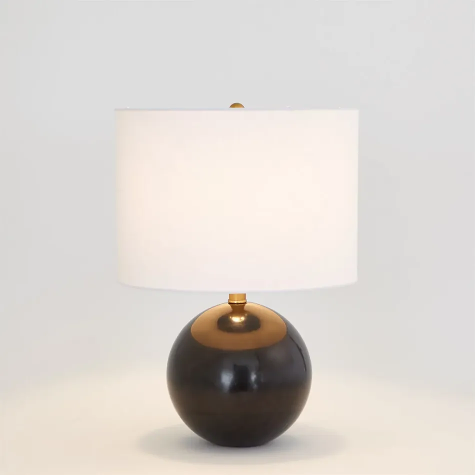 Marble Sphere Lamp Black