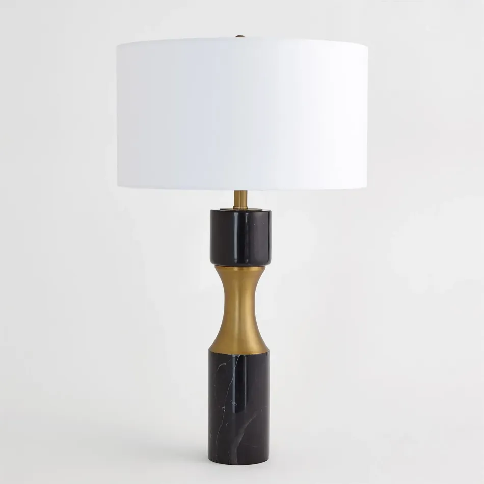 Marble Cinch Lamp Black