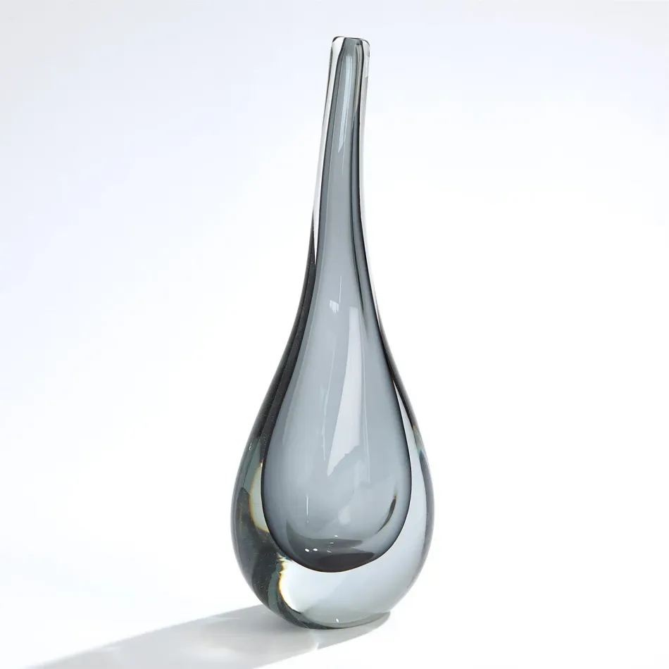 Stretched Neck Vase Grey Large