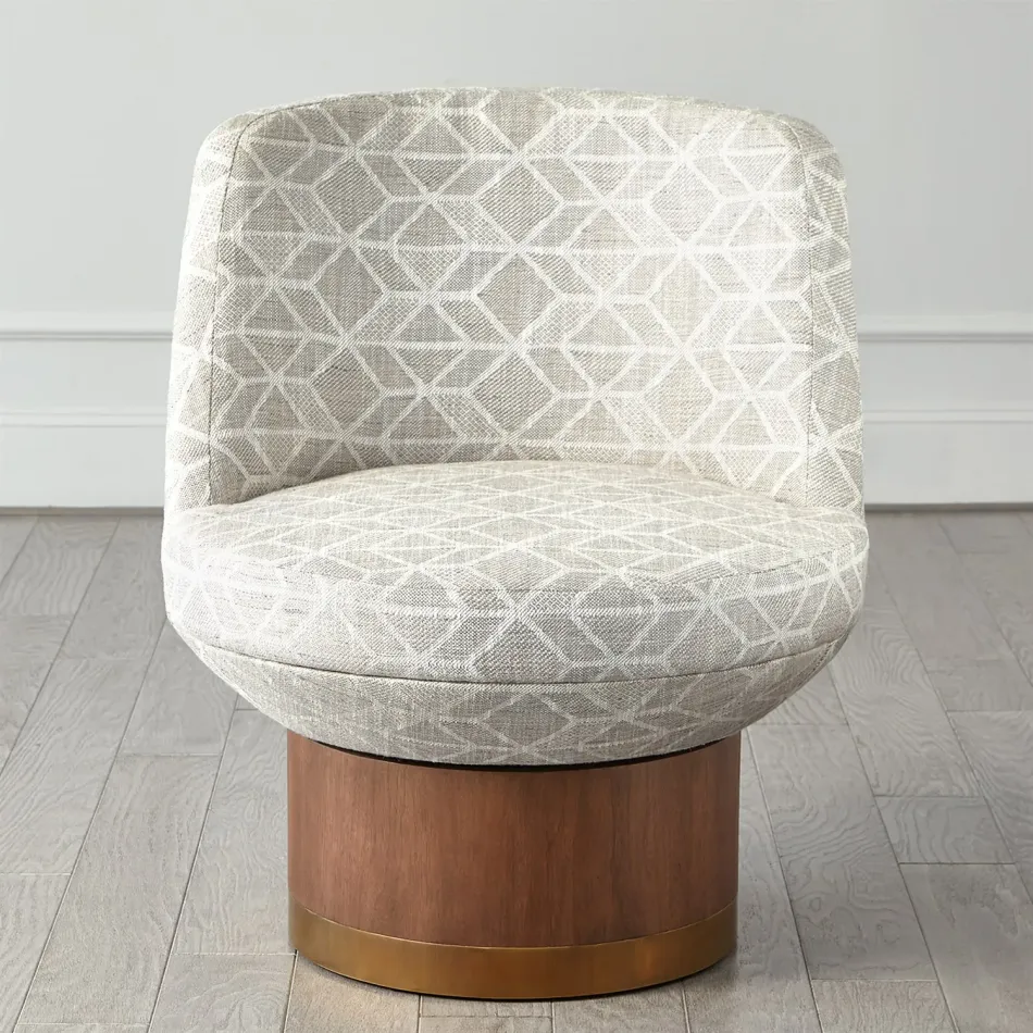 Brado Round Swivel Chair Stone