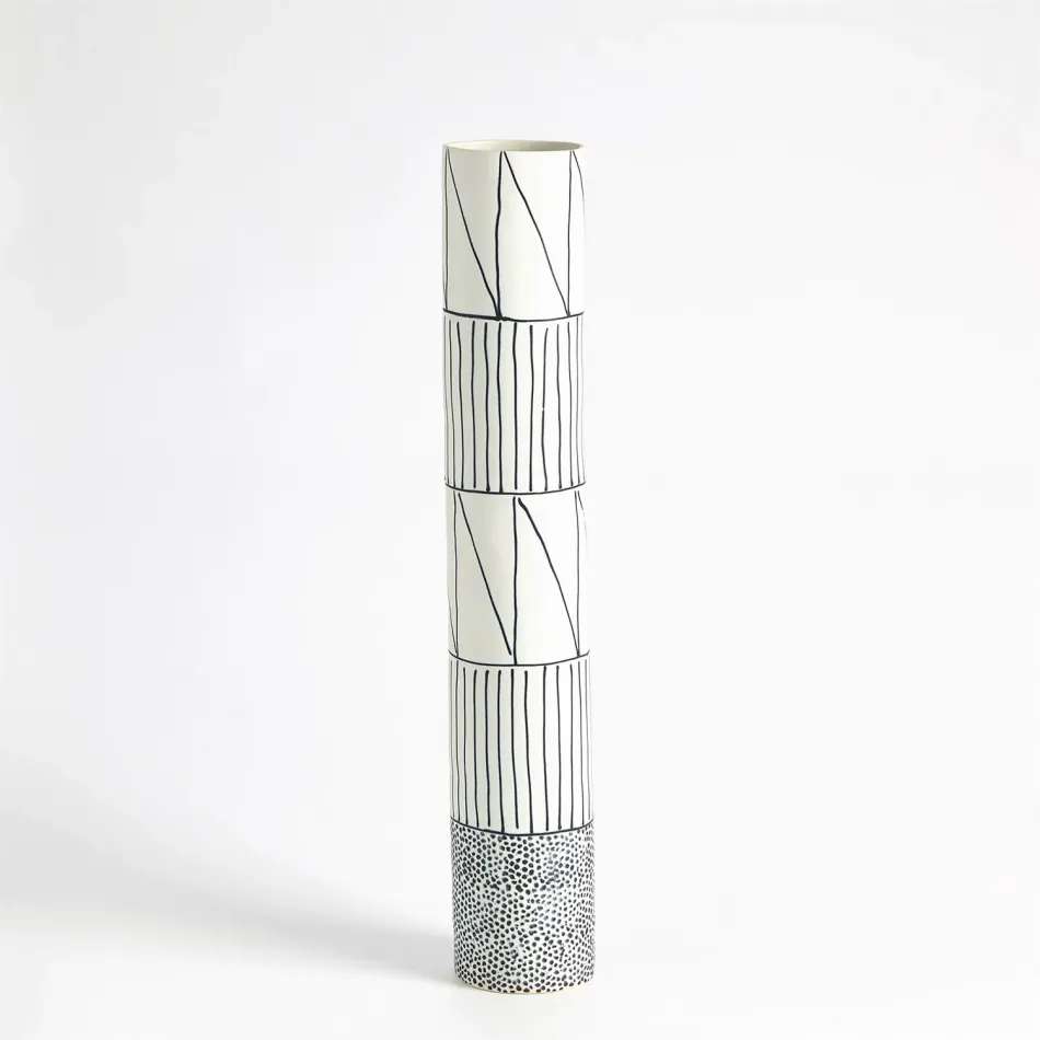 Tribal Stick Vase Ink Medium