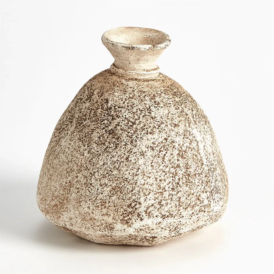 Cinder Wide Bottom Vase Sand
