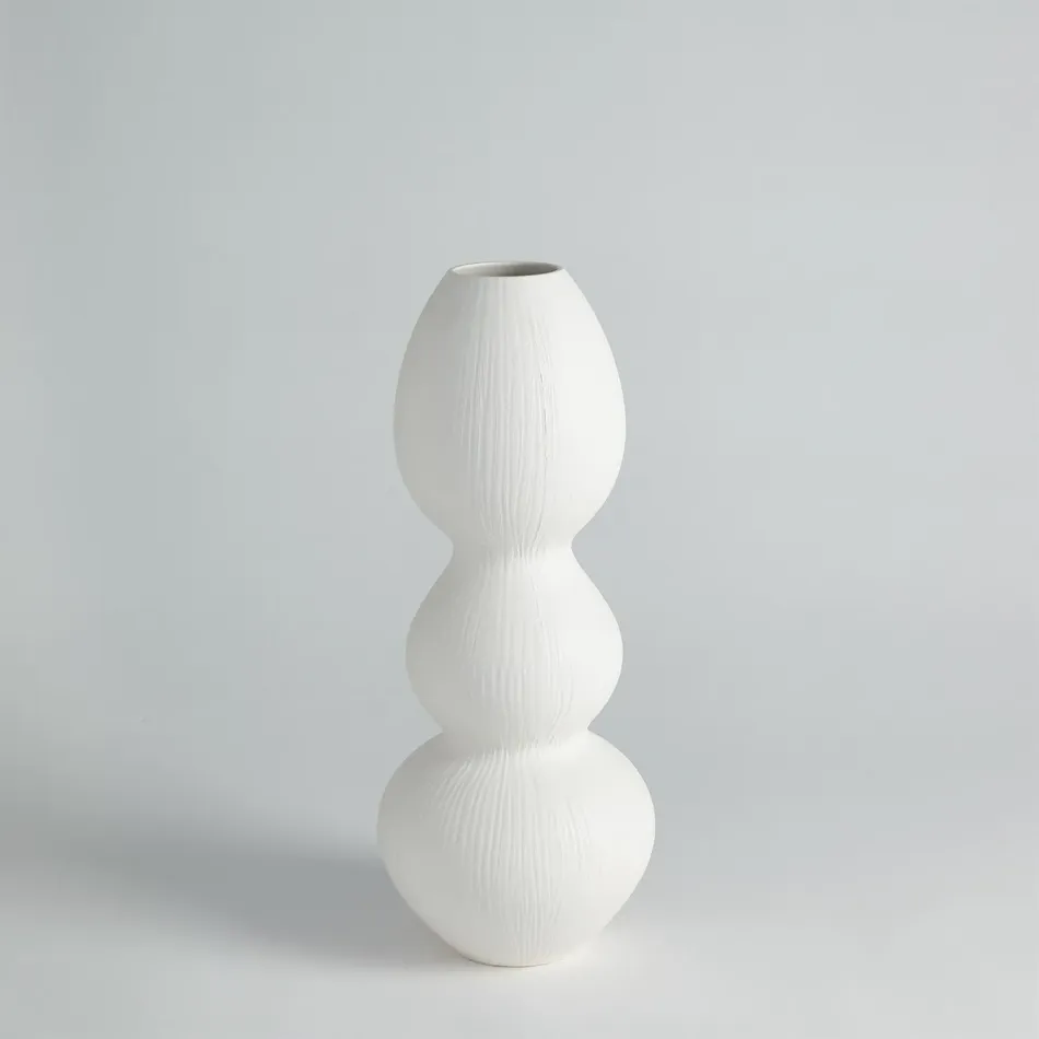 Torch Vase Matte White Small