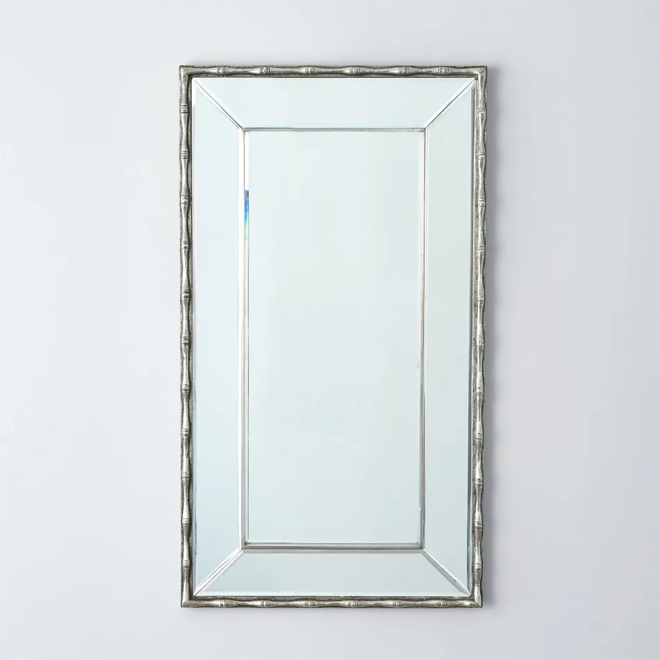 Bamboo Mirror Antique Nickel
