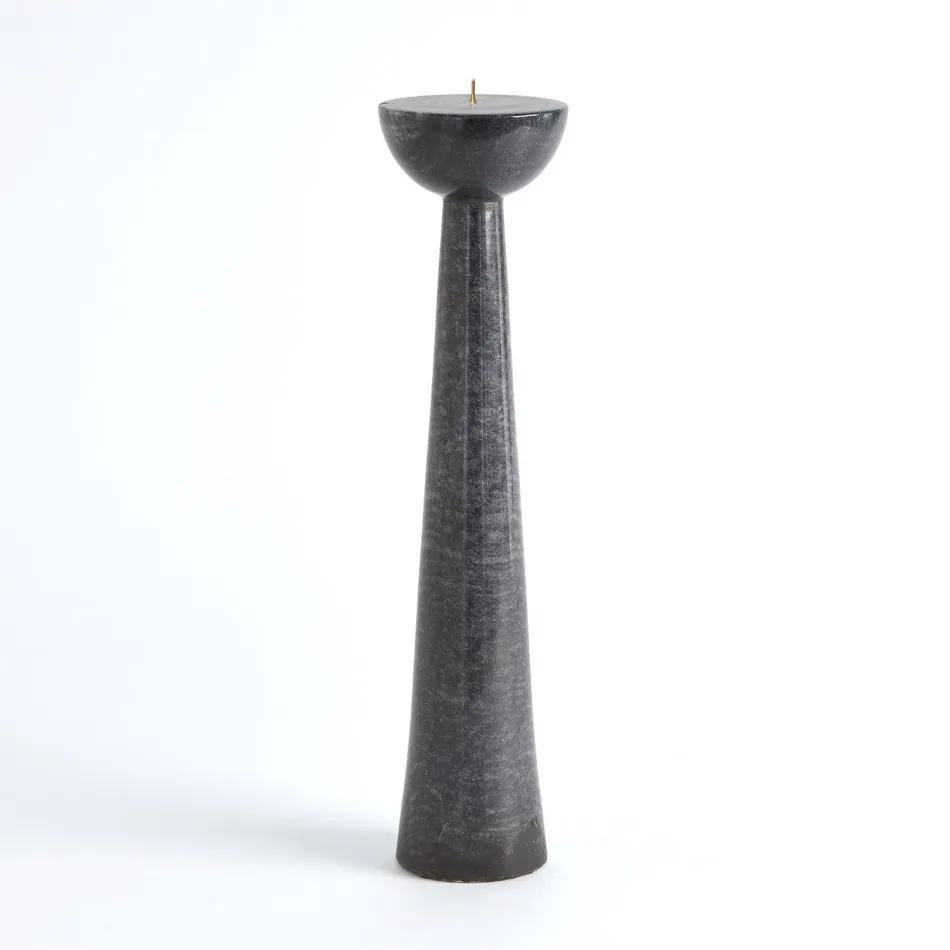 Round Top Candle Stand Black Large