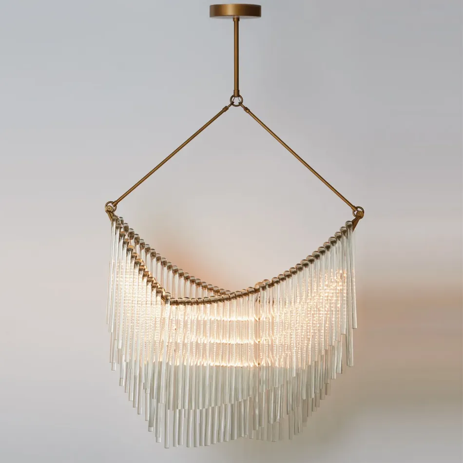 Draped Glass Chandelier