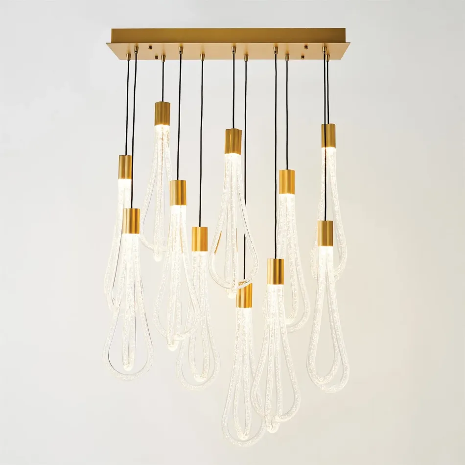 Layered Raindrop Chandelier