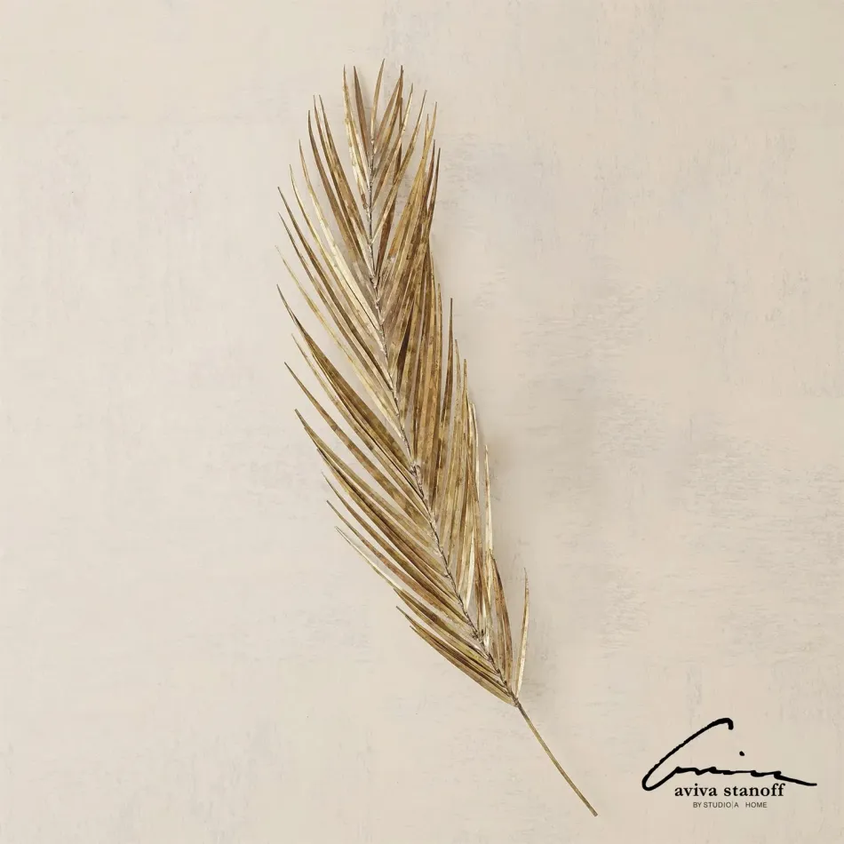 Palm Leaf Antique Brass Large