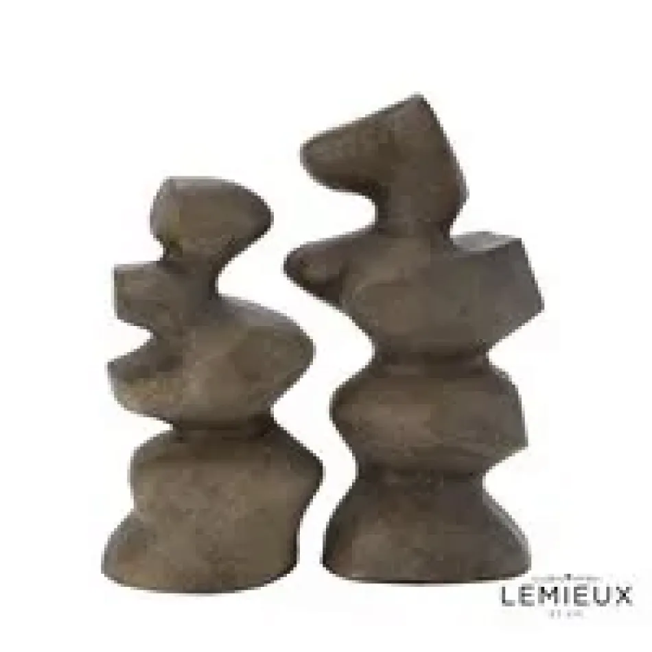 S/2 Mguyon Sculptures Dark Grey (Set of 2 )