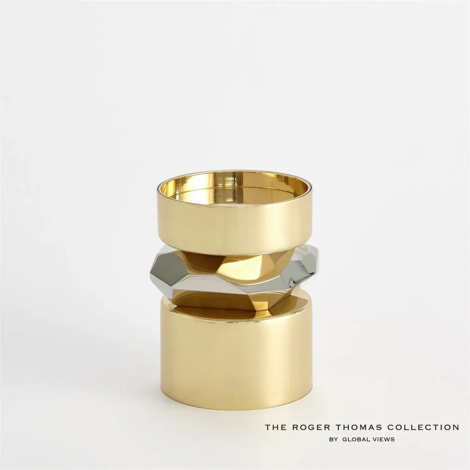 Romano Brass Candle Holder Short