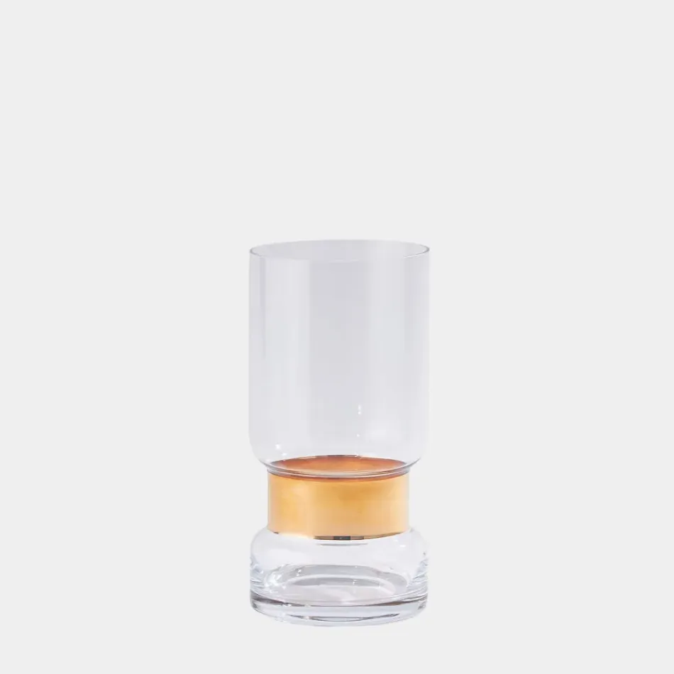 Belted Gold Hurricane 12"H x 6"W x 6"D