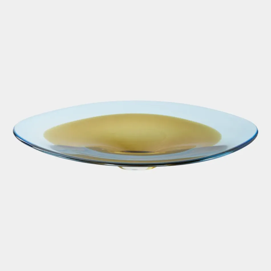Elendil Topaz/Blue Oval Disc Bowl