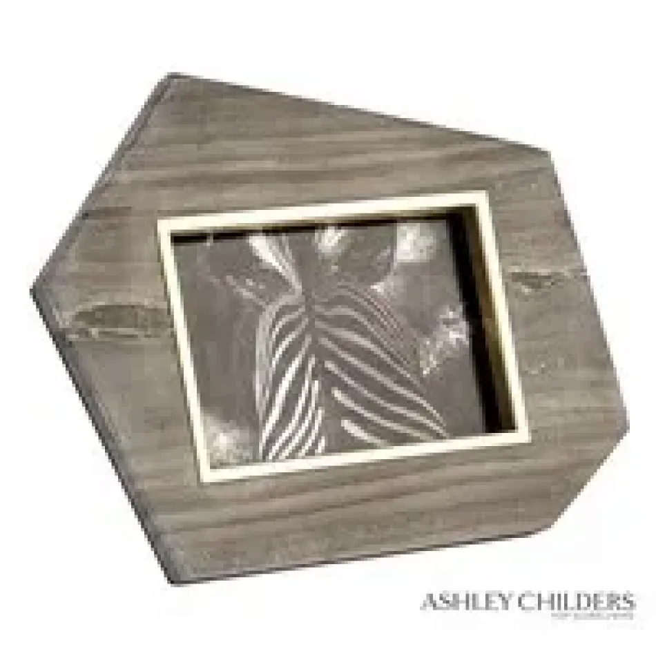 Brass Frame Grey Stone Photo Frame Hori