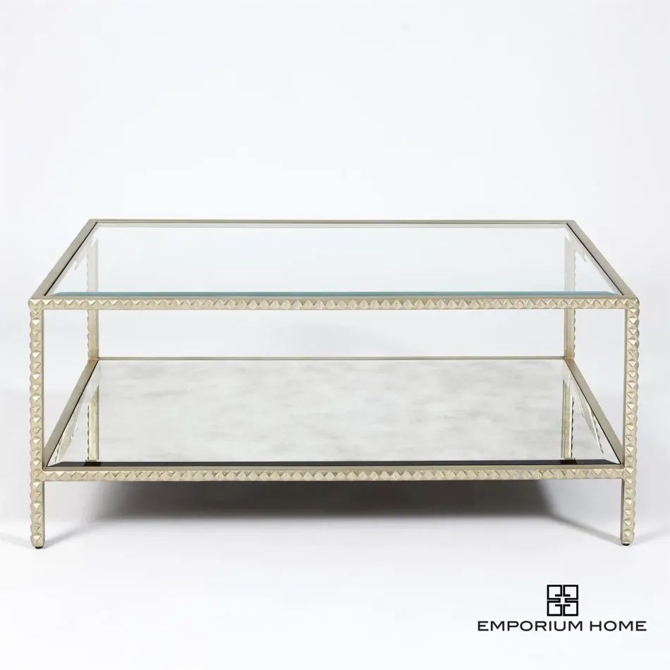 Stud Coffee Table Silver Leaf