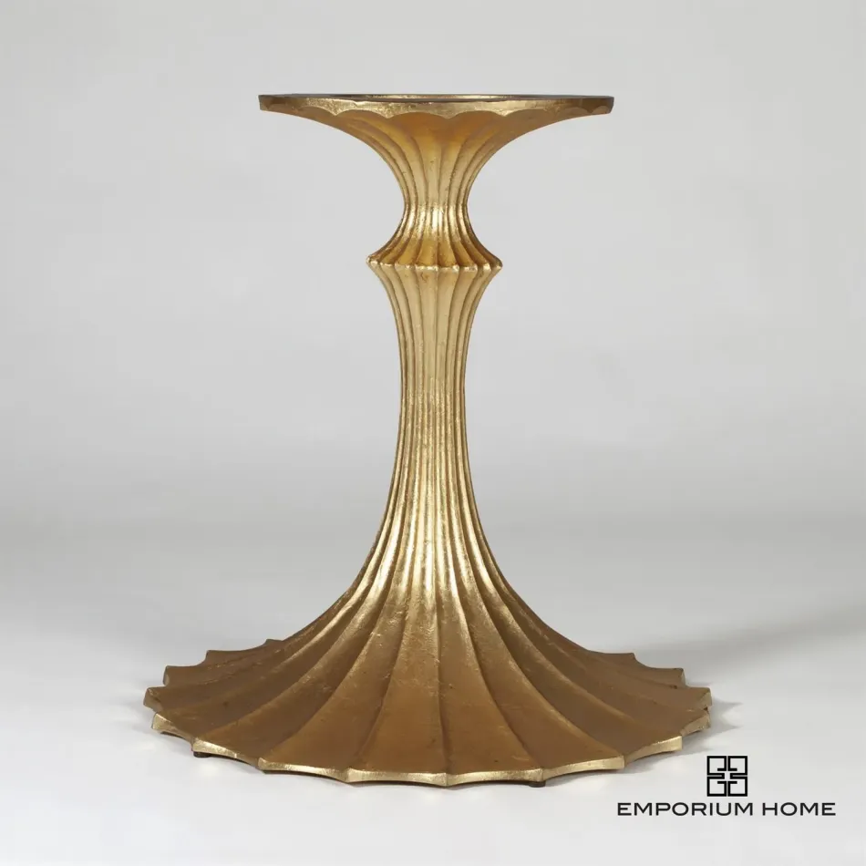 Flute Table Base Gold Leaf 26"