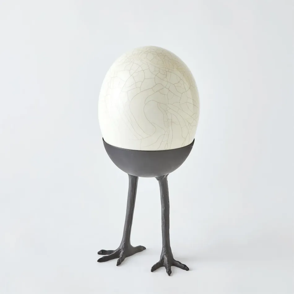 Ostrich Egg on Legs Standing