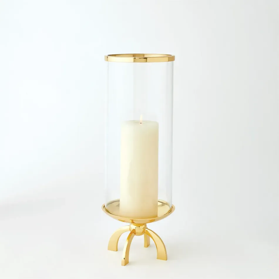 Quad Base Hurricane Brass Small