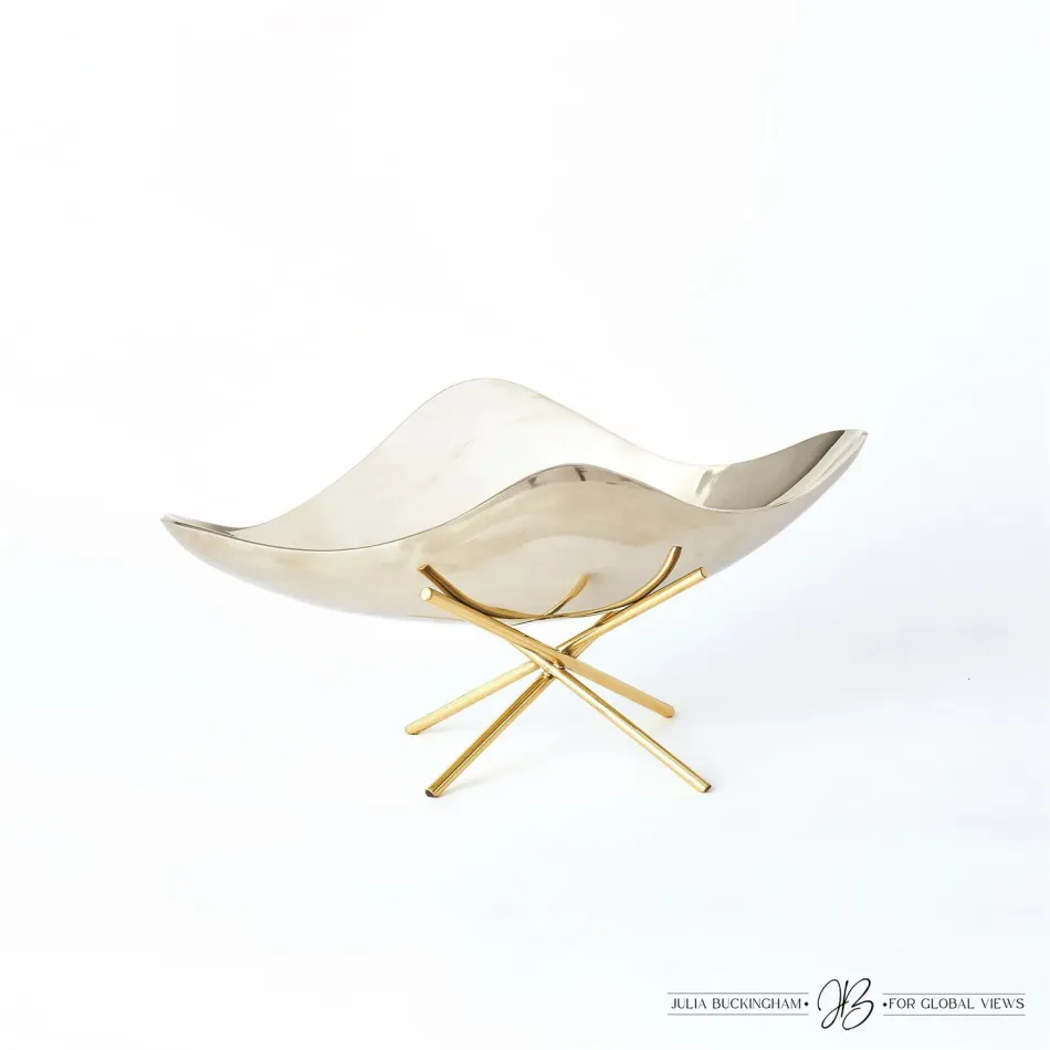 Thistle Decorative Bowl w/Brass Stand