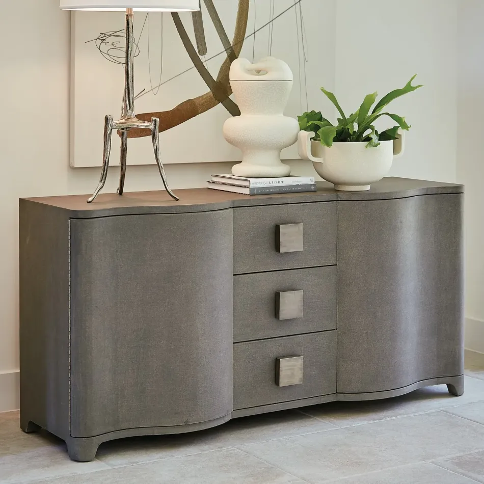 Toile Linen Credenza Grey