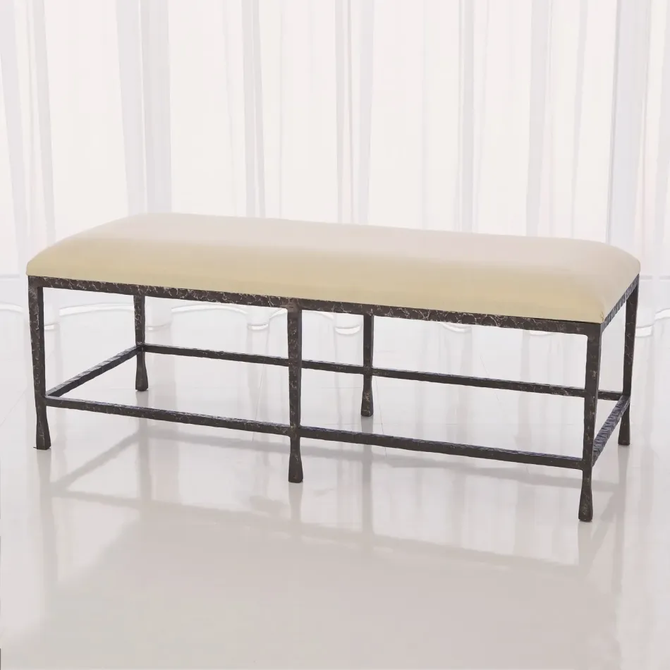 Quad Pod Bench w/Muslin Cushion Natural